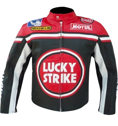 vintage Lucky Strike Moto Leather Jacket