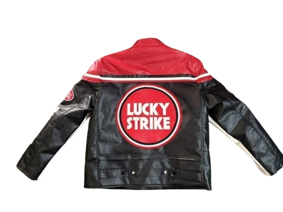 vintage Lucky Strike Moto Leather Jacket