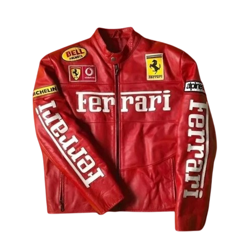 Vintage F1 Racing Leather Motorbike Jacket